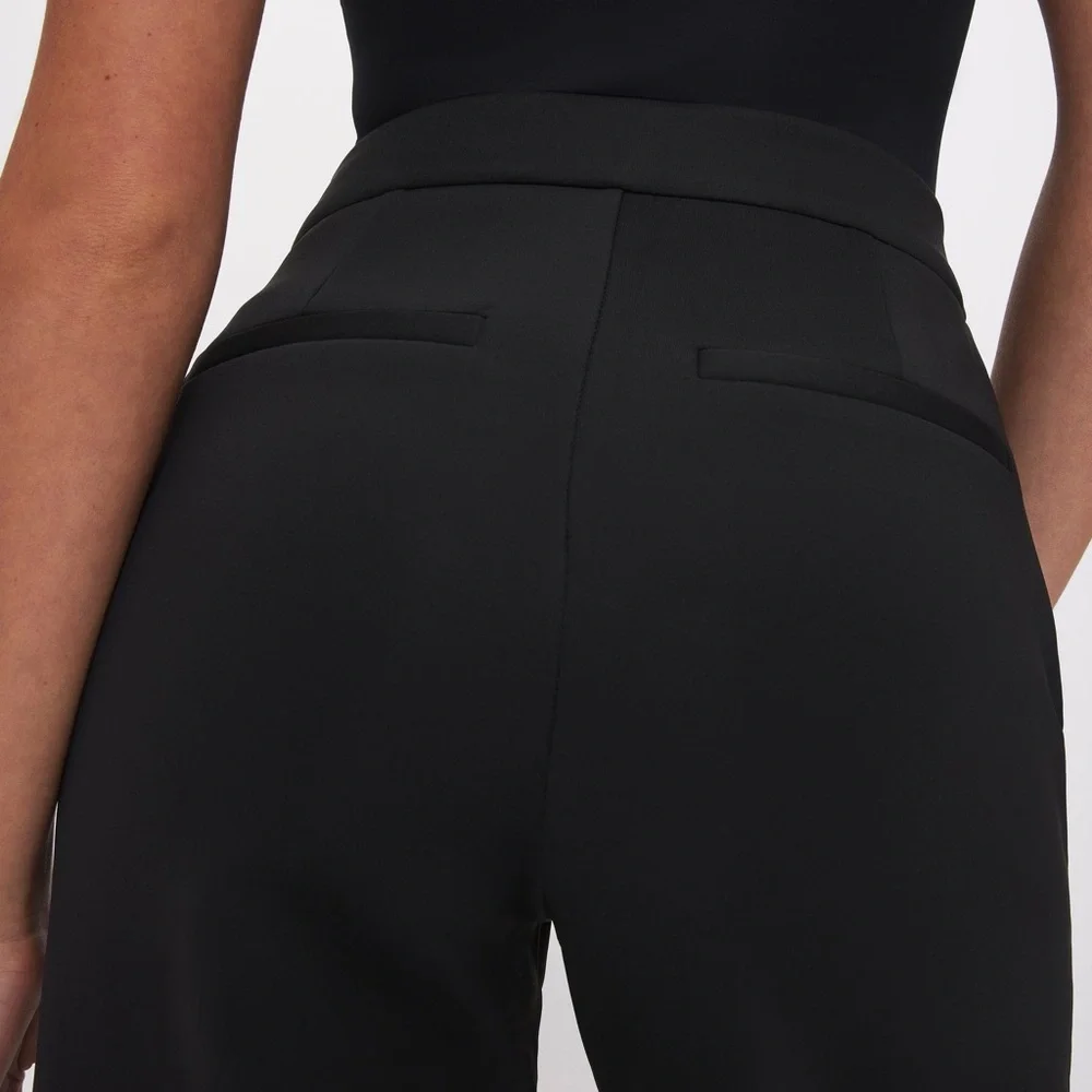 Good American Classic Black Wide Leg Trousers - Picture 9 of 11